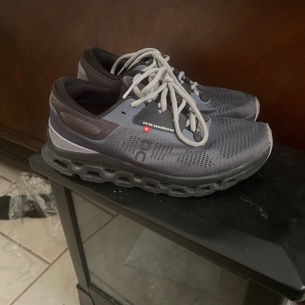 On Running Gray and Black Sneakers
